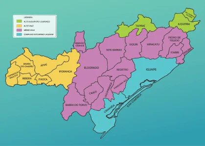 Mapa do Vale do Ribeira